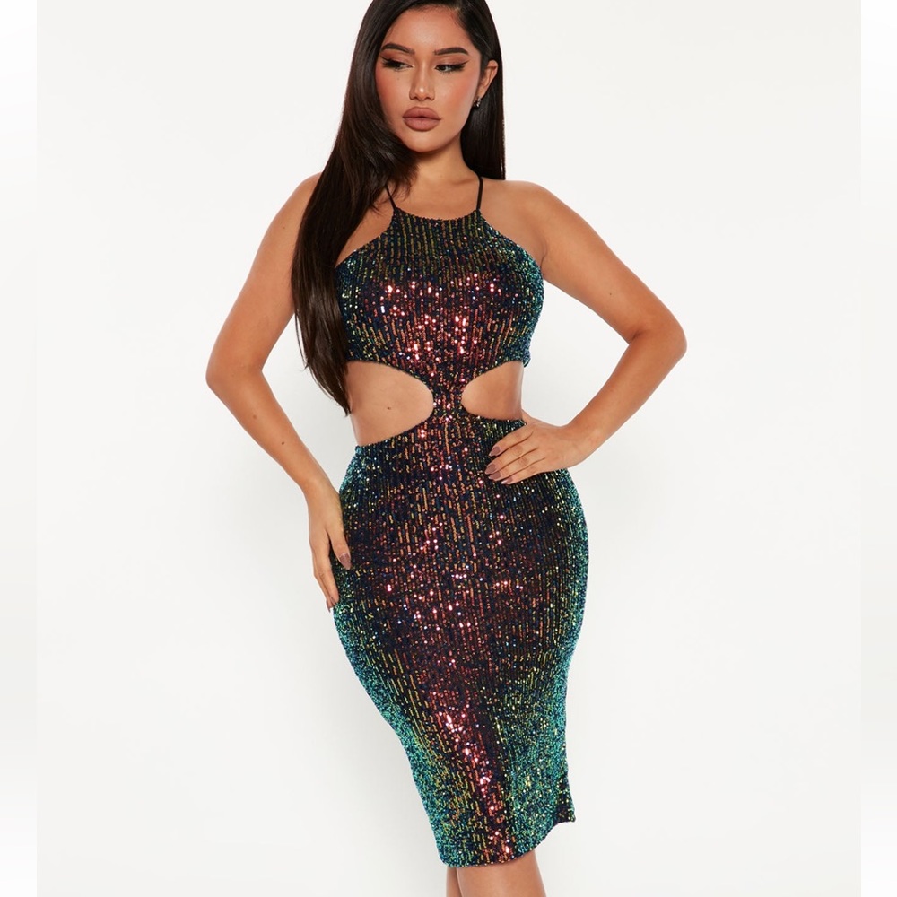 Sequin Midi Dress